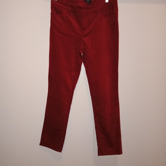 Talbots velvety deep Rose Red two-piece pant suit - Picture 8 of 10